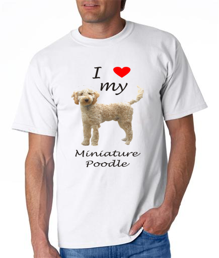 Dogs - Miniature Poodle Picture on a Mens Shirt